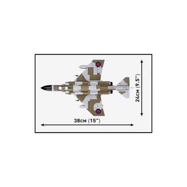 Byggset - COBI - F-4M PHANTOM II (FGR.2) - Flygplan - Vit och brun - Längd 45 cm
