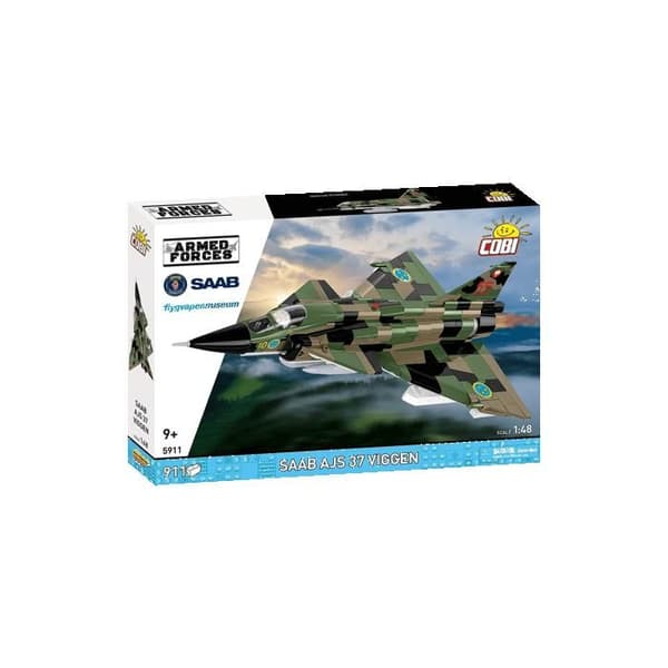 COBI 5911 - SAAB AJS 37 VIGGEN - BYGGSET - KAMOUFLAGE - FLYGPLAN