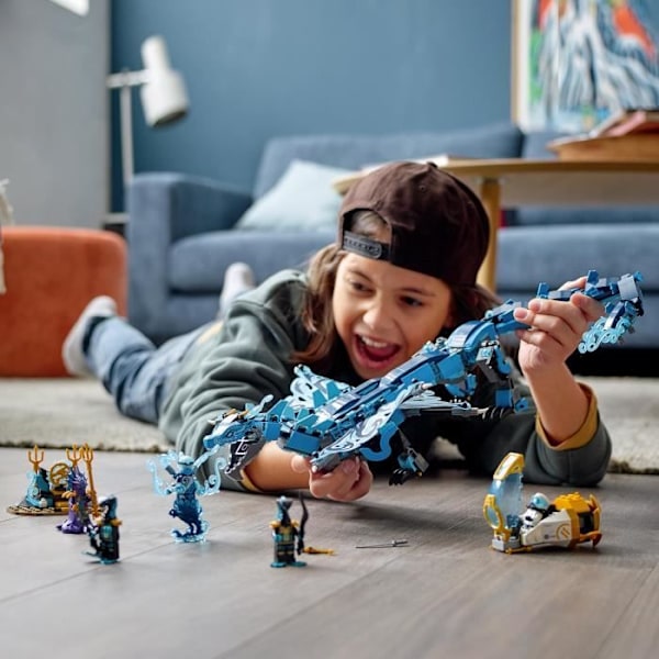LEGO® 71754 NINJAGO® Vanddrage – Ninja-byggesæt til børn fra 9 år og opefter Blå