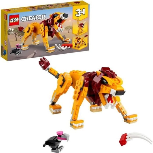 LEGO® Creator 3-i-1 Wild Lion - Djurminifigurer - Byggleksak