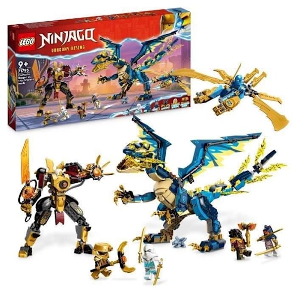 LEGO® NINJAGO 71796 Elemental Dragon vs. Empress Robot, iso lelu Flerfärgad