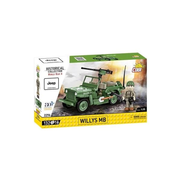 Maquette - COBI - Willys MB - 300 dele - Plastik - At samle selv Grön