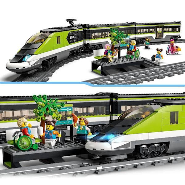 LEGO City Express passagerartåg - Fjärrkontroll tågleksak - Fungerande strålkastare - Barn 7 år Flerfärgad