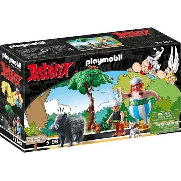 PLAYMOBIL 71160 Asterix Vildsvinejagt, med Asterix, Obelix og Dogmatix, 52 stk., Fra 5 år Flerfärgad
