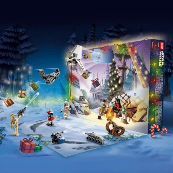 LEGO® Star Wars adventtikalenteri 75366 - 24 joululahjaa, mukaan lukien 9 hahmoa ja 10 ajoneuvolelua Flerfärgad