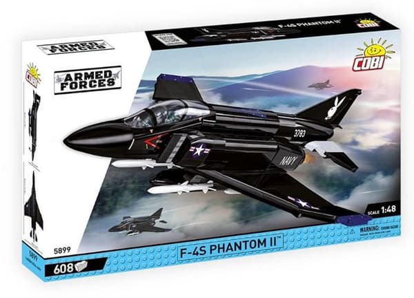 Bygnespil - COBI - F-4S Phantom II - Sort - 608 elementer - 1:48 Svart