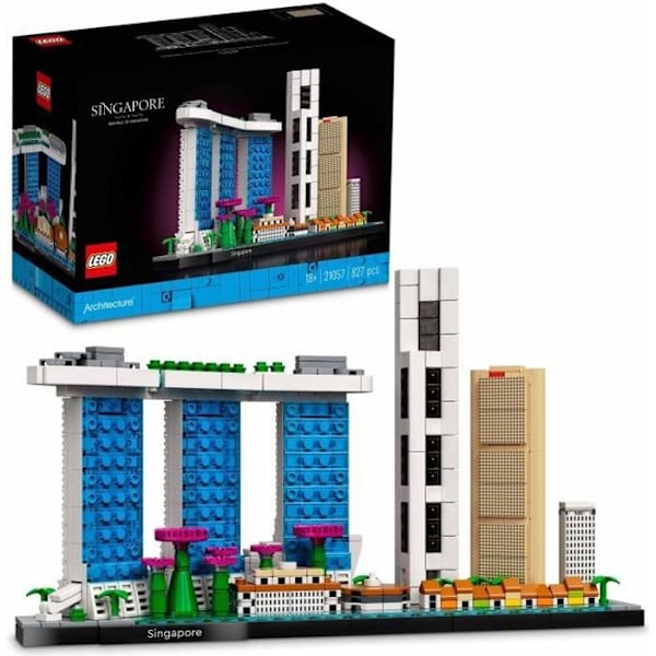 LEGO® 21057 Singapore-arkitektur, kreative hobbyer for voksne, Skyline-samling, boligindretning Grön