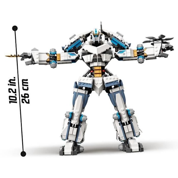 LEGO® NINJAGO 71738 Zanes Titan Battle Mech, Ninja Building Legetøj, Minifigurer Flerfärgad