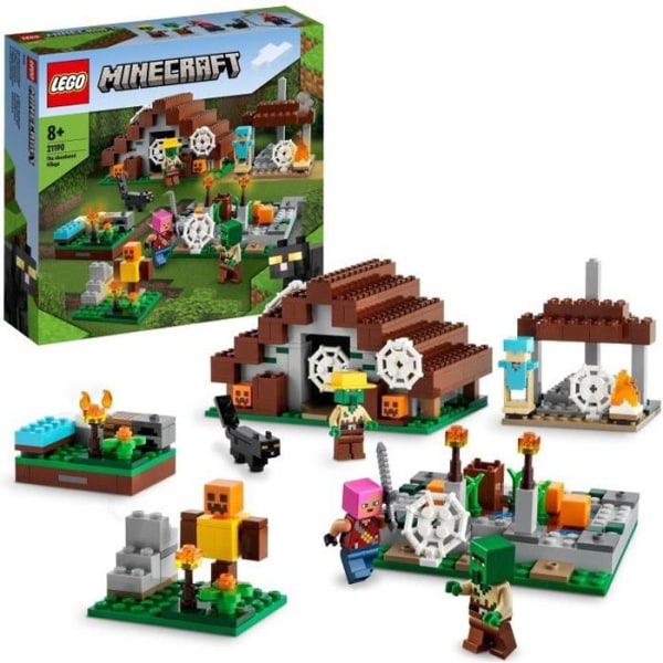 LEGO Minecraft 21190 Den övergivna byn, byggleksak, hus med zombiefigur