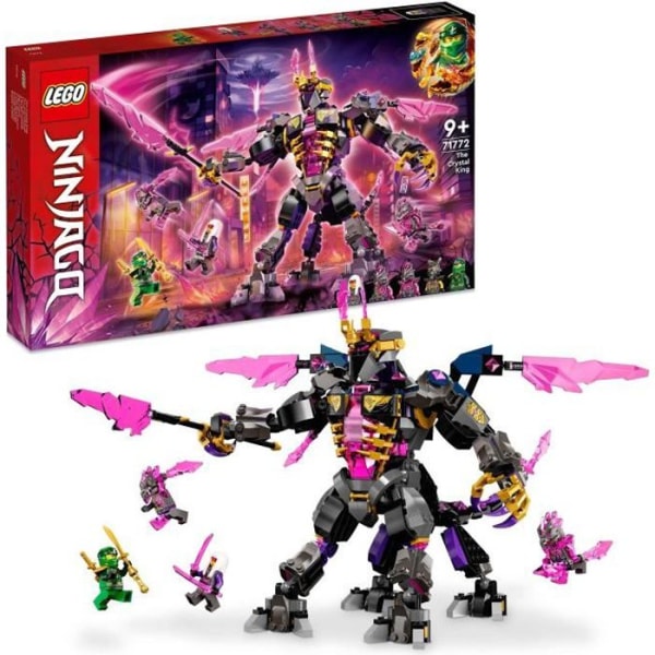 LEGO 71772 NINJAGO Kristallkungen, Ninja Toy, Lloyd Minifigure, Guard and Warrior, Crystallized, Present för barn från 9 år
