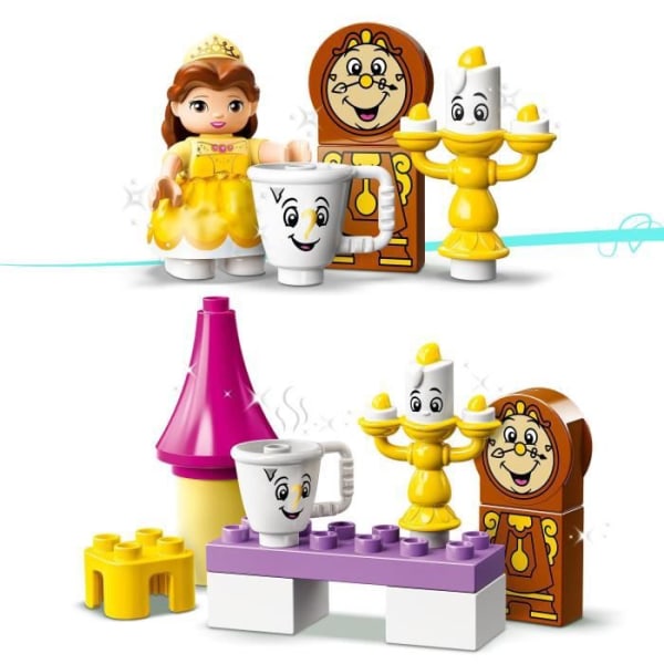 LEGO® 10960 DUPLO Disney Belle's Ballroom, Princess Castle Set fra Beauty and the Beast, Legetøj til børn fra 2 år Flerfärgad