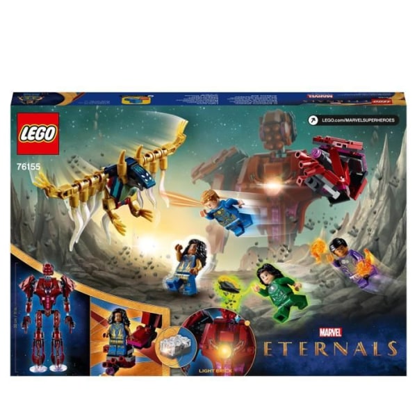 LEGO® 76155 Marvel The Eternals in the Shadow of Arishem, Superheltebyggesæt til børn fra 7 år og opefter Blå