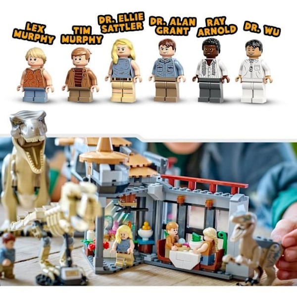 LEGO® Jurassic Park 76961 -vierailukeskus: T. Rex ja Velociraptor Attack, lelu Flerfärgad