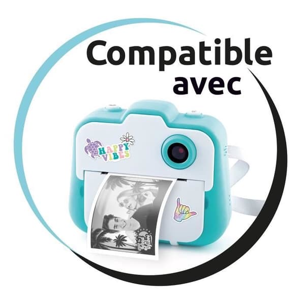 Canal Toys - Instant Camera - Refill Kit med specialfärgade papper - CLK 016 Vit blå