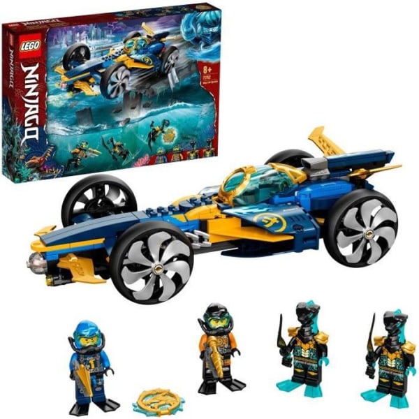 LEGO® 71752 NINJAGO® Underwater Ninja Racer Byggset, ubåt och bil med Cole och Jay minifigurer