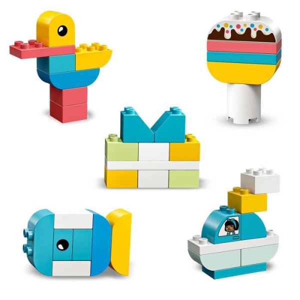 LEGO® 10909 DUPLO Classic Hjertekassens første sæt, pædagogisk legetøj, byggeklodser til baby 1 og et halvt år Grön