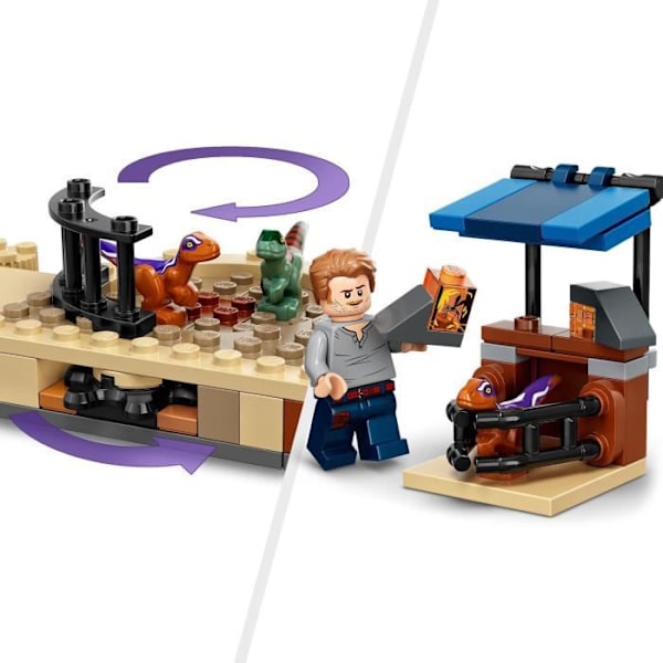 LEGO® 76945 Jurassic World Atrociraptor -moottoripyörän takaa-ajo, dinosaurukset, 2 vauvadinoa ja minihahmoja Flerfärgad