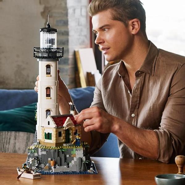 LEGO 21335 Ideas Moottoroitu Majakka, Cdiscountin eksklusiivisuus, Lahjaidea, Kotiaskartelu, sisältäen Merihenkilöfiguureja, Aktiviteetti Flerfärgad