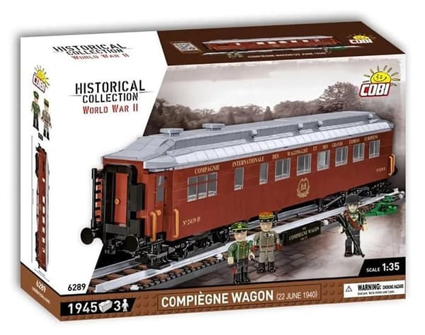 Byggetøj - COBI - 6289 - Compiègne Vogn - 2001 elementer - 2 figurer - 1:35 brun