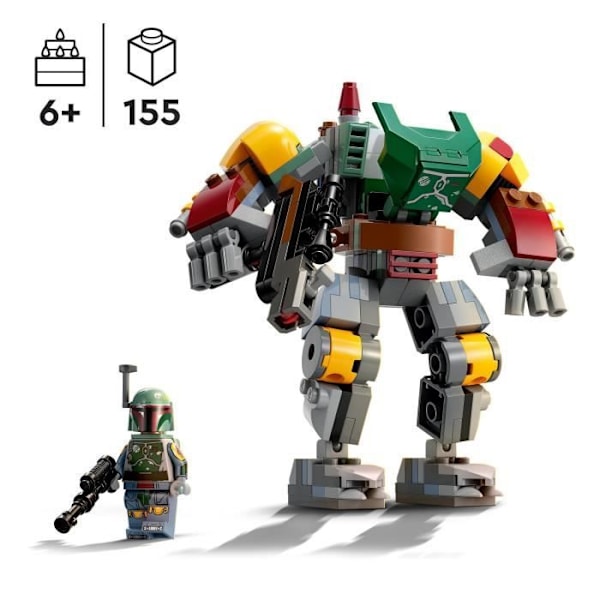 LEGO® Star Wars 75369 Boba Fett Robot, Bygbar Figur med Stud Blaster og Jetpack Flerfärgad