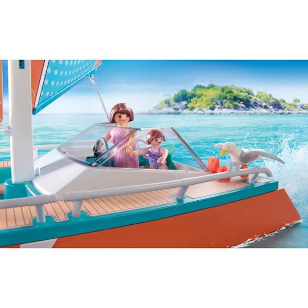 PLAYMOBIL - 71043 - Familjekul - Kampanjpaket Katamaran - 53 delar - Flerfärgad Flerfärgad
