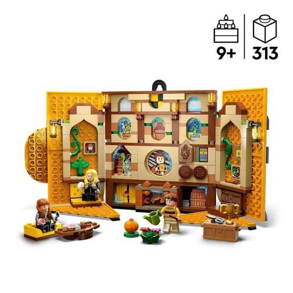 LEGO® Harry Potter 76412 Hufflepuff House Crest - Lelu minihahmoilla ja Tylypahkan linnan koristeella Vit