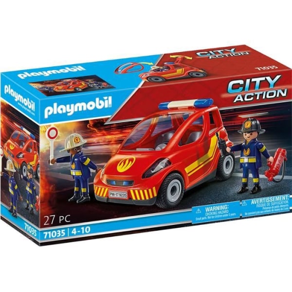 Leksak - PLAYMOBIL - City Action - Brandmansfordonet - Blandat - Röd, gul och blå Rött, gult och blått