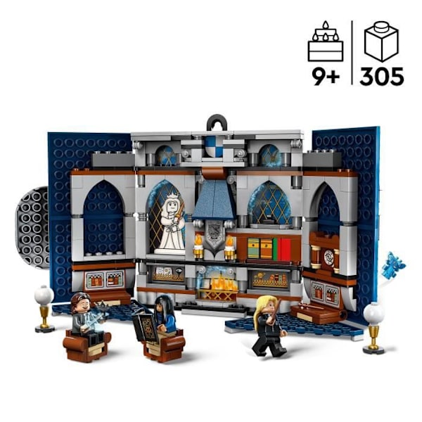 LEGO® Harry Potter 76411 Ravenclaw House Crest, Legetøj med 3 minifigurer og Hogwarts-dekoration Vit