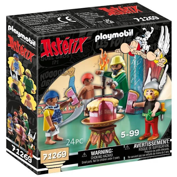 PLAYMOBIL 71269 Asterix, Amonbofis ja myrkytetty kakku, 24 kpl, Alkaen 5 vuotta Flerfärgad