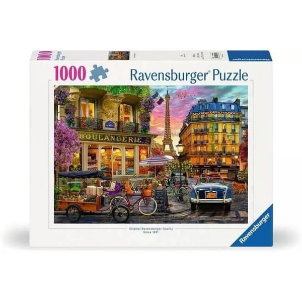 Puslespil 1000 brikker - RAVENSBURGER - De første lys i Paris - 70 x 50 cm - Multifarvet - Til voksne