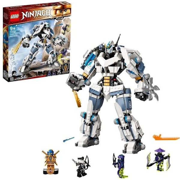 LEGO® NINJAGO 71738 Zanes Titan Battle Mech, Ninja Building Legetøj, Minifigurer Flerfärgad