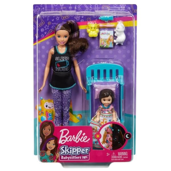 BARBIE Skipper lastenvahti nukkumaanmeno -