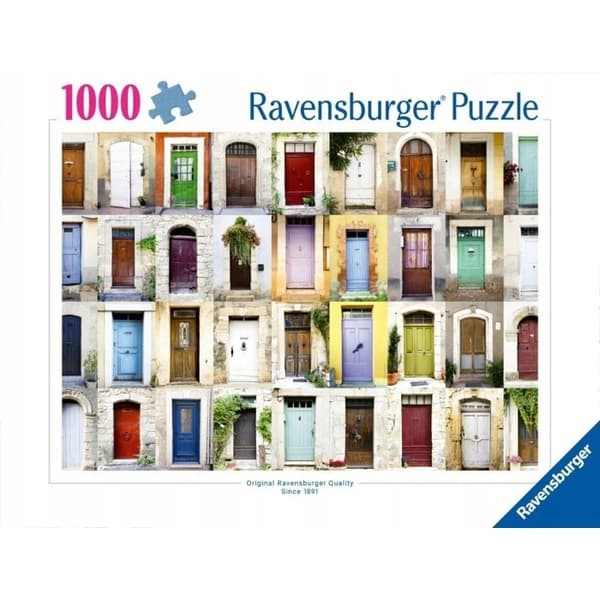 Puzzle 2D - RAVENSBURGER - Provence - Porte (1000 brikker) - Tykt karton SoftClick - Linned finish