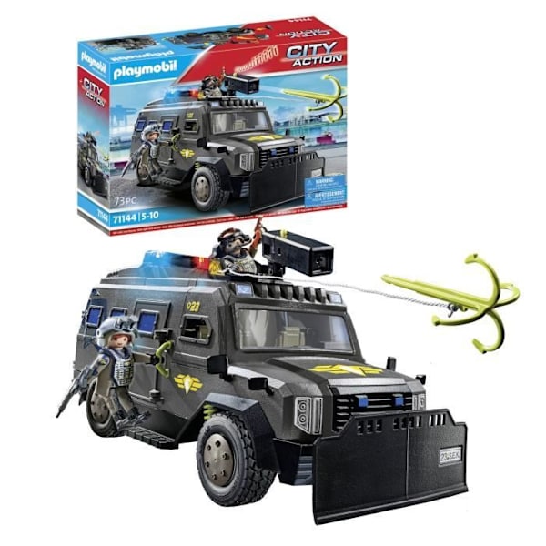 PLAYMOBIL 71144 Erikoisjoukkojen interventioajoneuvo, Poliisit, City Action, Elite-yksikkö, 73 kpl, 5-vuotiaat ja sitä vanhemmat Flerfärgad