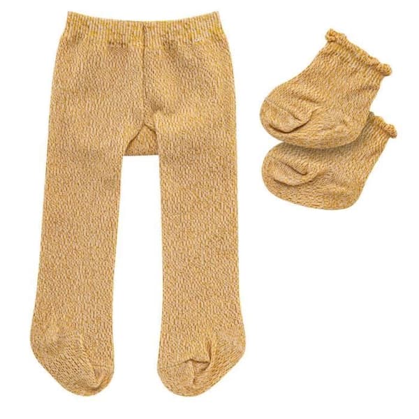 Heless strømpebukser og dukke sokker polyester guld 35-45 cm