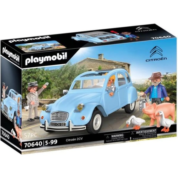 PLAYMOBIL - 70640 - Citroën 2CV - Klassiska bilar - Miniatyrfordon - Vit - 5 år och uppåt Gul