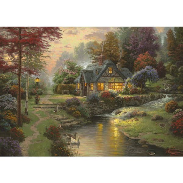 1000 palan palapeli - SCHMIDT SPIELE - Thomas Kinkade Studios - Ilta rauha - 1000 kpl Multifarvet