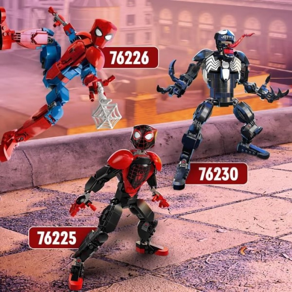 LEGO Marvel 76226 Spider-Man minifigur, superhjälte byggbar leksak, ålder 8 gåva