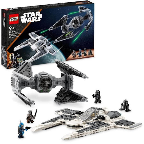 LEGO Star Wars 75348 The Mandalorian Fang Fighter vs. TIE Interceptor, Starship Toy Flerfärgad