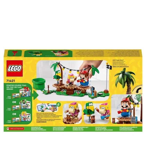 LEGO® Super Mario 71421 Dixie Kong Jungle Concert Expansion Set, kombinera med startpaket Flerfärgad