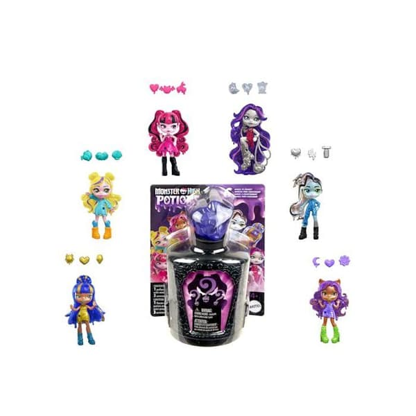 Mini-dukker Monster High - Mattel - Potioner - Vandafsløring - Talismaner - Multifarvet