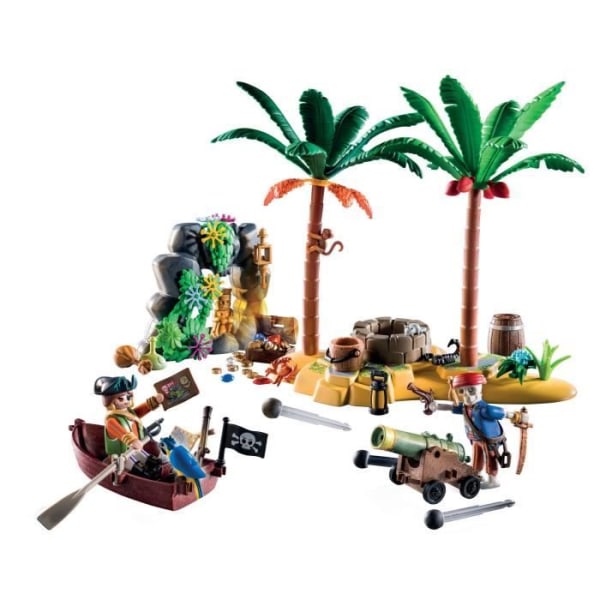 PLAYMOBIL - 70962 - Pirate - Pirate Island - Treasure Island Adventure - 104 stycken
