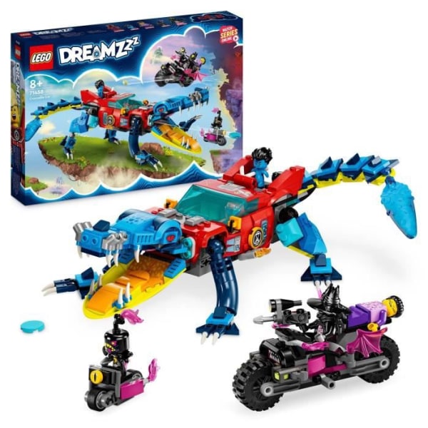 LEGO® DREAMZzz 71458 Krokodilbilen, 2-i-1 leksaksbil, monstertruck Flerfärgad