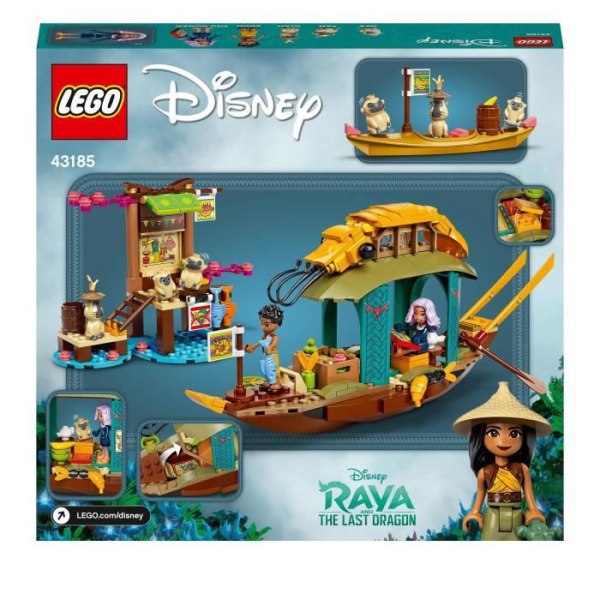 LEGO® Disney Princess 43185 Bounin vene, Raya ja viimeinen lohikäärme -elokuvan minihahmo ja lelu 6-vuotiaille ja sitä vanhemmille lapsille Röd