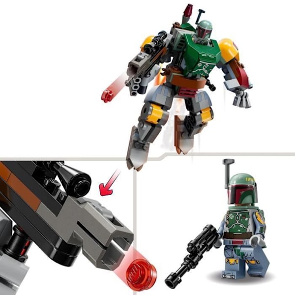 LEGO® Star Wars 75369 Boba Fett Robot, Bygbar Figur med Stud Blaster og Jetpack Flerfärgad