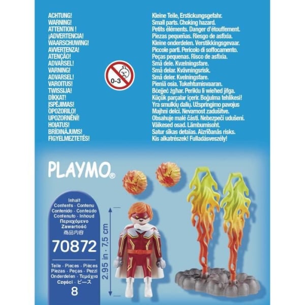 PLAYMOBIL - 70872 - Superhelte - Flamme- og ildkugletilbehør - Blandet - Fra 4 år og opefter Blå