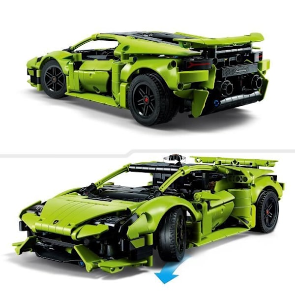 LEGO® Technic 42161 Lamborghini Huracán Tecnica, automallisarja lapsille moottoriurheilun ystäville Grönt och svart
