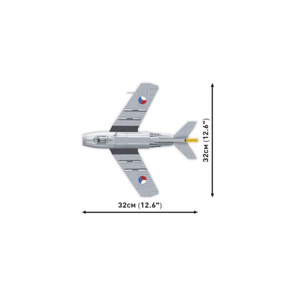 Maquette COBI - S-102 - Tjeckoslovakiska Flygvapnet - MIG15 - 504 bitar - Från 14 år