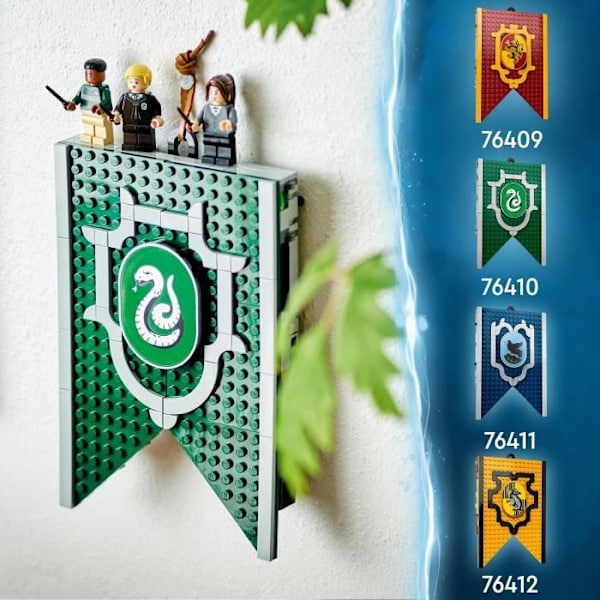 LEGO® Harry Potter 76410 Slytherin House Crest Leksaksslott med Draco Malfoy minifigur Vit