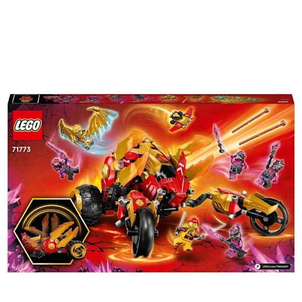 LEGO NINJAGO 71773 Kai's Golden Dragon Off-Roader leksaksbil för barn Guld